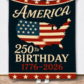 America 250th Birthday Commemorative Throw Blanket