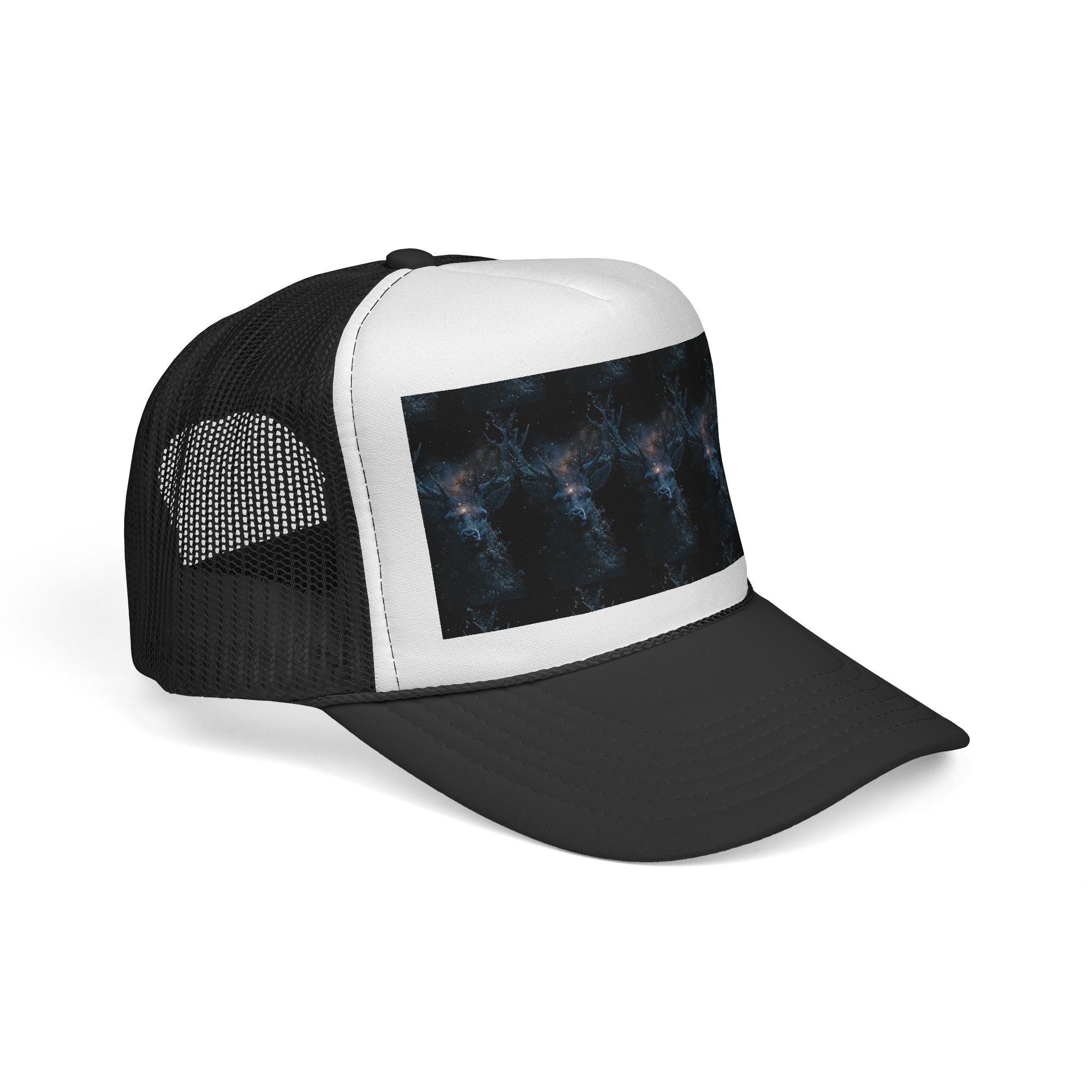 Astronaut Graphic Trucker Cap — Space Explorer Camping Hat