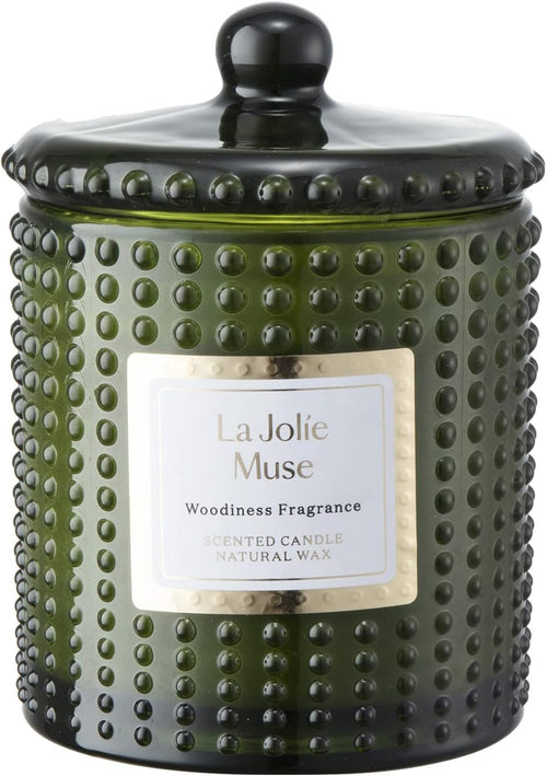LA JOLIE MUSE Scented Candles, Holiday Candles for Home Scented, Woodiness Fragrance, Natural Soy Wax Candles, 75 Hours Long Burning, 10oz