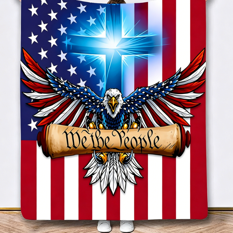 America 250 Anniversary Flag Throw Blanket
