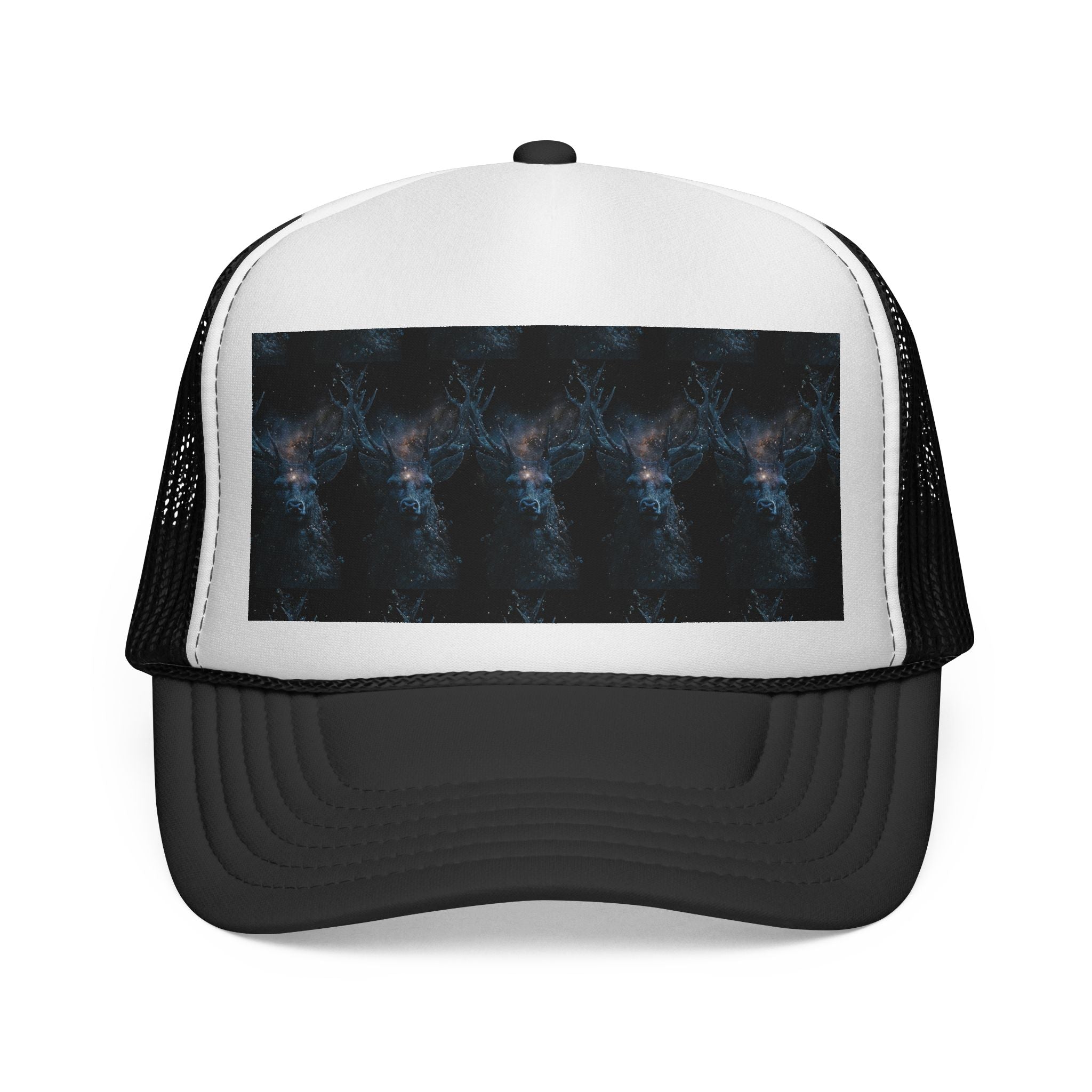 Astronaut Graphic Trucker Cap — Space Explorer Camping Hat