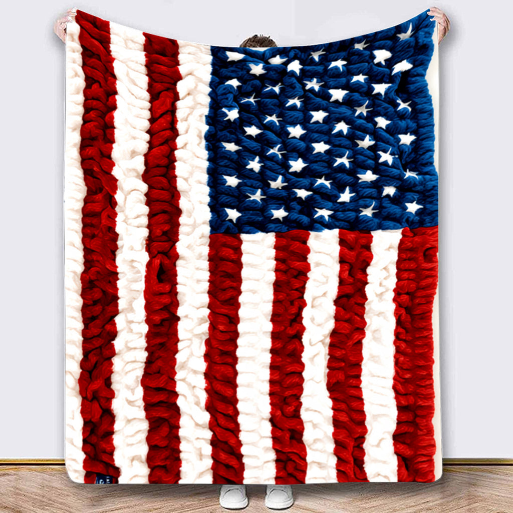 America 250 Anniversary Flag Throw Blanket